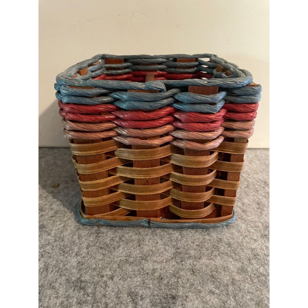 Fox Creek Basket Co. Hartselle Al. Utensil Holder  Hand Woven  #870